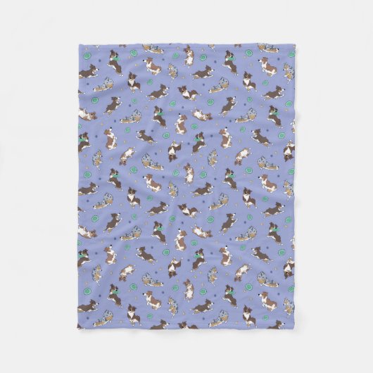 Couverture Polaire Berger Australien Jouant Fun Fleece Blanket (Devant)