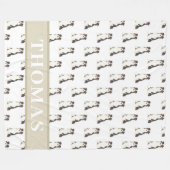 Couverture Polaire Berger Australien Personnalisé (Devant (Horizontal))