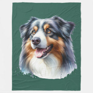 Couverture Polaire Berger Australien tricolore
