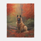 Couverture Polaire Berger belge en automne Leaves automne Inspire (Devant)