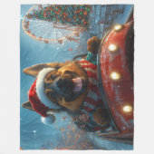 Couverture Polaire Berger belge Roller Dessous de verre Noël (Devant)