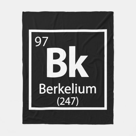 Couverture Polaire Berkelium - Berkeley Science - Tableau périodique (Devant)