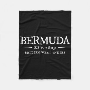 Couverture Polaire Bermuda Lettre Vintage Rétro Souvenir de Vacances