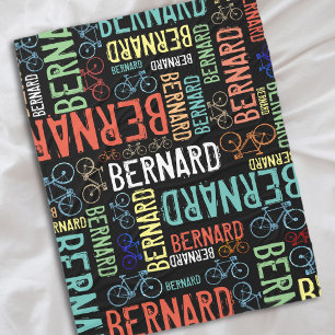 Couverture Polaire Bernard Repeating Colorful Noms et Vélos