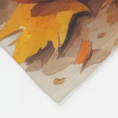 Couverture Polaire Bernedoodle En Automne Laisse L'Art Thanksgiving (Coin)