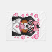 Couverture Polaire Bernese Mountain Coquette Dog Pet Lover Owner  (Devant (Horizontal))