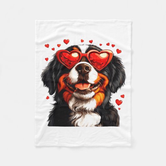 Couverture Polaire Bernese Mountain Cute Berner Dog Lover Valentines  (Devant)
