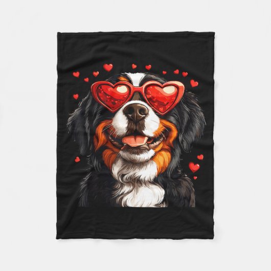 Couverture Polaire Bernese Mountain Cute Berner Dog Lover Valentines (Devant)
