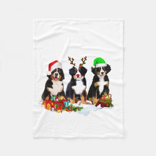 Couverture Polaire Bernese Mountain Dog Christmas Cute Fullprint (Devant)