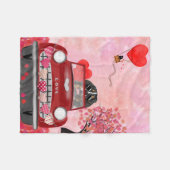 Couverture Polaire Bernois Mountain Driving Car avec Coeurs Valentine (Devant (Horizontal))
