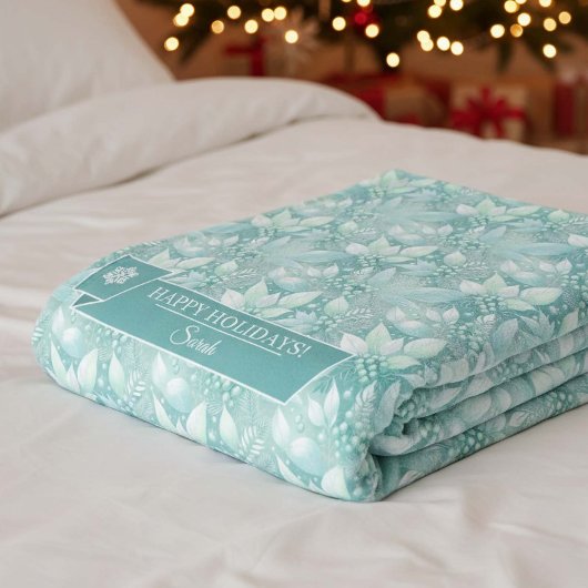 Couverture Polaire Berries de Noël côtier Motif #7 ID1009