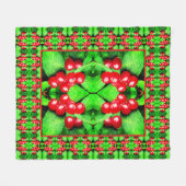Couverture Polaire Berries rouges avec Raindrops Abstrait Motif de la (Devant (Horizontal))
