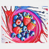 Couverture Polaire Berry Splash : Couleur éclate (Devant (Horizontal))