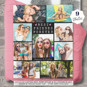 Couverture Polaire BEST AMIS D'ÉPOQUE NEUF 9 Photo Noms