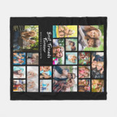 Couverture Polaire BEST AMIS Moderne pour toujours Collage photo noir (Devant (Horizontal))