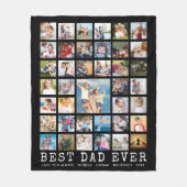 Couverture Polaire BEST DAD EVER 39 Photo Collage de texte et de coul (Devant)