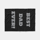 Couverture Polaire Best Dad Ever Custom Fleece Blanket Black (Devant (Horizontal))
