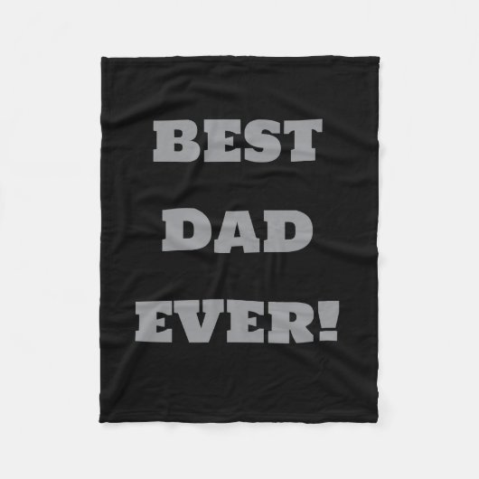 Couverture Polaire Best Dad Ever Custom Fleece Blanket Black (Devant)