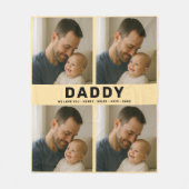 Couverture Polaire Best Dad Ever Custom Photo | Personalized Father’s (Devant)