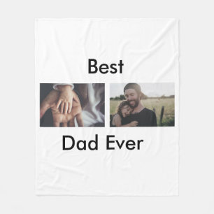 Couverture Polaire best dad ever happy fête des pères ajouter votre p