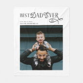 Couverture Polaire  Best Dad Ever Photo Modern Fathers Day Gifts (Devant)