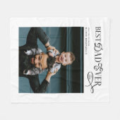 Couverture Polaire  Best Dad Ever Photo Modern Fathers Day Gifts (Devant (Horizontal))