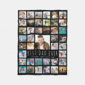 Couverture Polaire BEST DAD JAMAIS photo Collage noir (Devant)