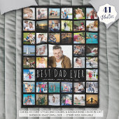 Couverture Polaire BEST DAD JAMAIS photo Collage noir
