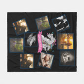 Couverture Polaire Best DAD Photo Collage Funny Dadacorn Unicorn (Devant (Horizontal))