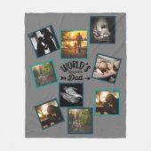 Couverture Polaire Best DAD Photo Collage Funny Fatherhood Citation (Devant)