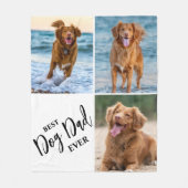 Couverture Polaire Best Dog Dad Ever Dog Lover Photo Collage Pet (Devant)