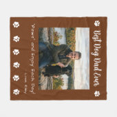 Couverture Polaire Best Dog Dad Paws Brown Pet Photo (Devant (Horizontal))