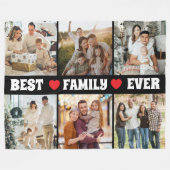 Couverture Polaire Best family ever 6photo collage  (Devant (Horizontal))