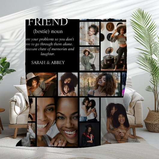 Couverture Polaire Best Friend Definition Photo Collage