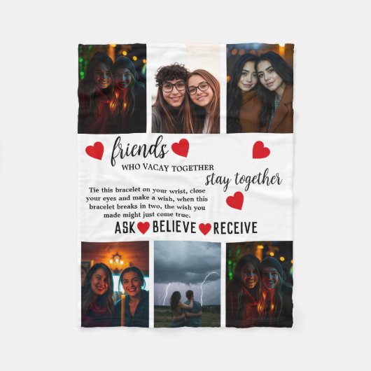Couverture Polaire Best Friend Friendship Day Photo (Devant)