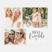 Couverture Polaire Best Friends Chic Script Photo (Devant (Horizontal))