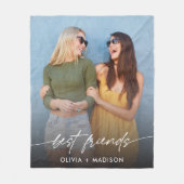 Couverture Polaire Best Friends Créez votre propre photo Script moder (Devant)