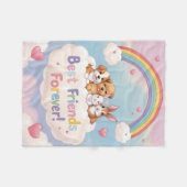 Couverture Polaire Best Friends Forever with Cute Cats (Devant (Horizontal))
