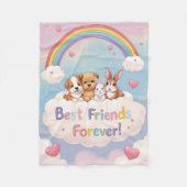 Couverture Polaire Best Friends Forever with Cute Cats (Devant)