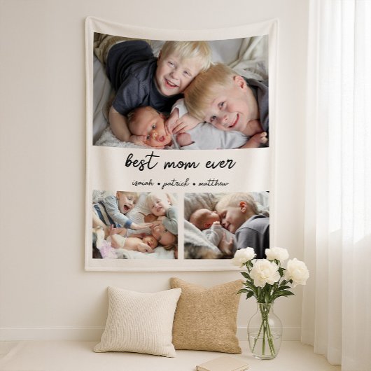 Couverture Polaire Best Mom Ever Kids Names