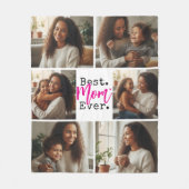 Couverture Polaire Best Mom Ever Photo Collage Birthday Mother's Day (Devant)
