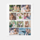 Couverture Polaire BEST MOM JAMAIS 10 Photo Collage blanc (Devant)