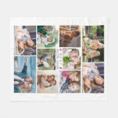 Couverture Polaire BEST MOM JAMAIS 10 Photo Collage blanc (Devant (Horizontal))