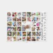 Couverture Polaire BEST NANA JAMAIS Grand-mère Photo Collage Blanc (Devant (Horizontal))