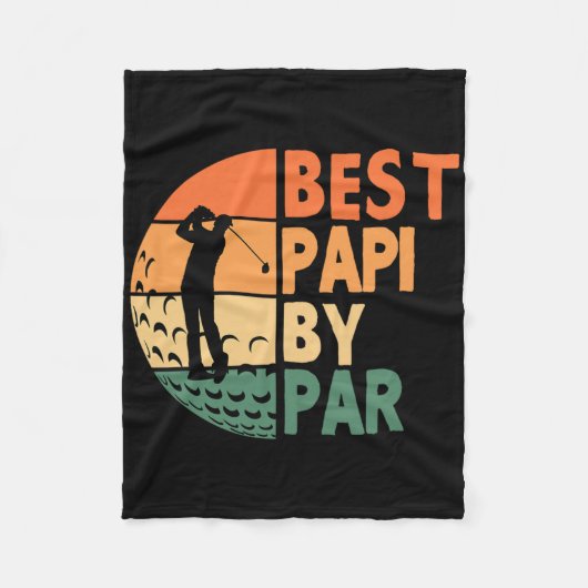 Couverture Polaire Best Papi By Par Golfing Funny Golf Golfer (Devant)