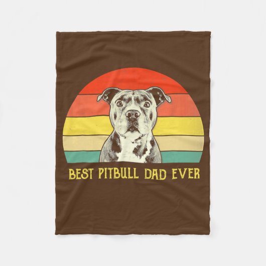 Couverture Polaire Best Pitbull Dad Ever Pitbull Dog Lovers Fathers (Devant)