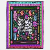 Couverture Polaire BEST SISTER Fleece Blanket Version 2 Humour (Devant)
