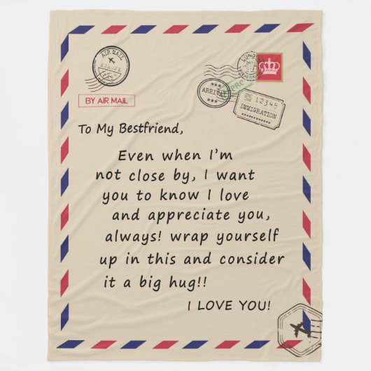 Couverture Polaire Bestfriend Giant| À Mon Bestami Je T'Aime (Devant)