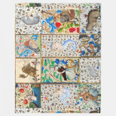 COUVERTURE POLAIRE BESTIAIRE MÉDIÉVAL JOUER DES INSTRUMENTS MUSICAUX (Devant)