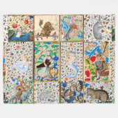 COUVERTURE POLAIRE BESTIAIRE MÉDIÉVAL JOUER DES INSTRUMENTS MUSICAUX (Devant (Horizontal))